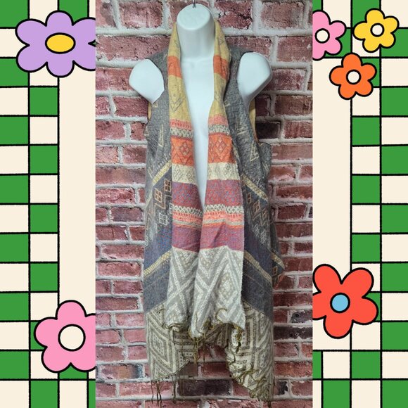 Soft Knit Cardigan One Size | Gray Sleeveless Cozy Layer Quiet Luxury Minimal - Picture 2 of 7